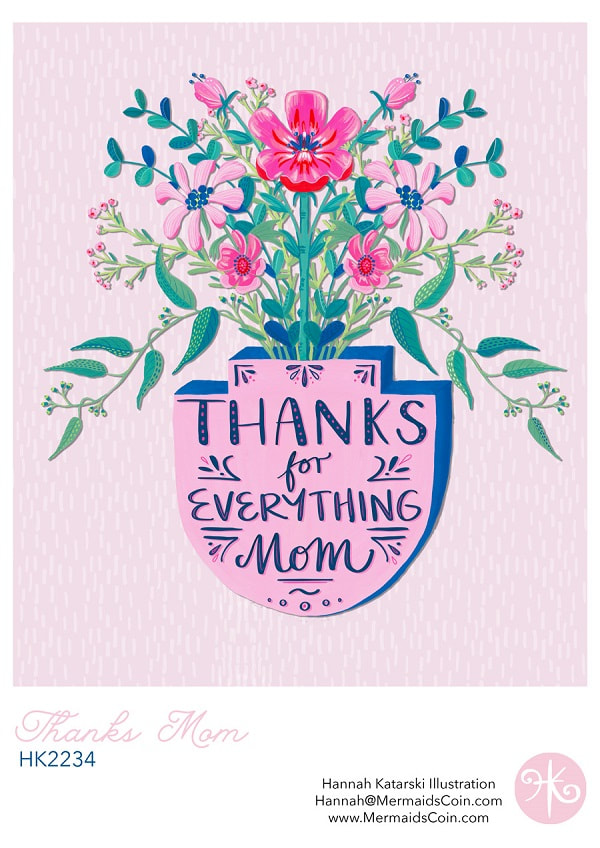 Mothers Day greeting card design