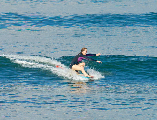 Surfer girl Hanging 5