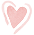 Pink watercolour heart icon