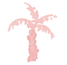pink painted palm tree