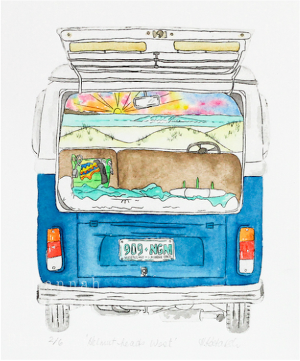 Surf Art Commission - VW camper van