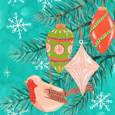 Vintage style painted Christmas ornaments