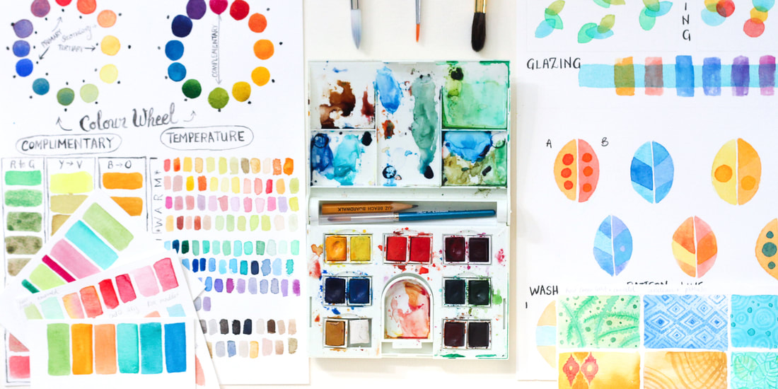 Colour-mixing watercolour workshop in Perth